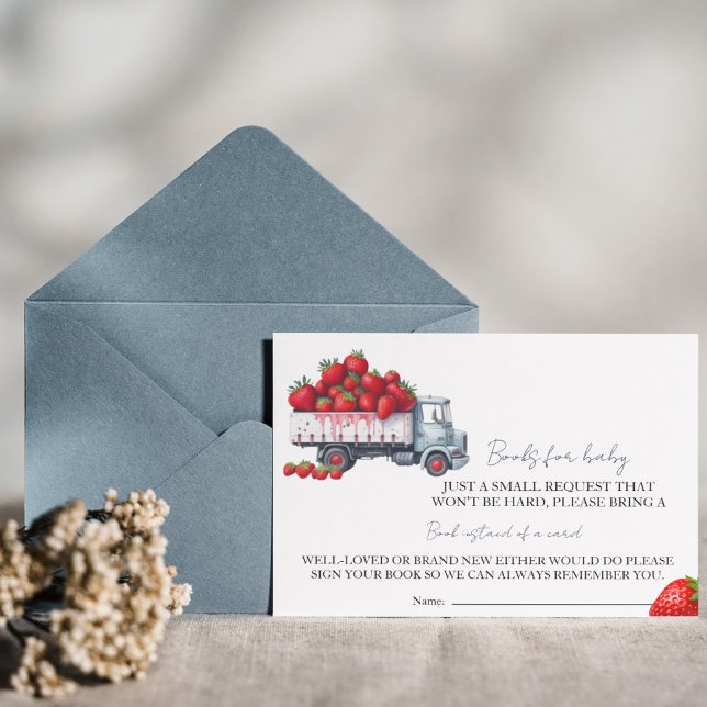 Wasserfarbe Erdbeerbücher für Babydusche Einladung (Von Creator hochgeladen)