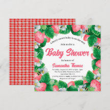 Wasserfarbe Erdbeere Berry Sweet Baby Dusche