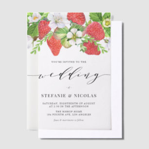 Wasserfarbe Erdbeere Garland Botanische Hochzeit