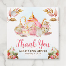 Wasserfarbe Erdbeere Tee Party Babydusche