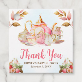 Wasserfarbe Erdbeere Tee Party Babydusche Geschenkanhänger