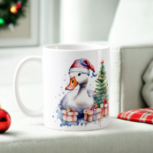 Wasserfarbe Festliche Goose Weihnachten Tasse