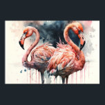 Wasserfarbe Flamingos Rosa Tropisch Poster<br><div class="desc">Dieses Design kann durch Auswahl der Option Design bearbeiten personalisiert werden. Sie können auch auf andere Gegenstände übertragen. Kontaktieren Sie mich unter colorflowcreations@gmail.com oder nutzen Sie die Chat-Option oben auf der Seite, wenn Sie dieses Design auf einem anderen Produkt haben möchten oder Hilfe bei diesem Design benötigen. Sehen Sie mehr...</div>