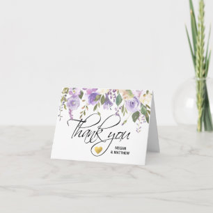 Wasserfarbe Floral Lilac WEDDING Danke FOTO