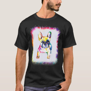 Wasserfarbe Französische Bulldogge Junge Mädchen T T-Shirt