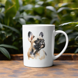Wasserfarbe Französische Bulldogge PERSONALISIEREN Kaffeetasse