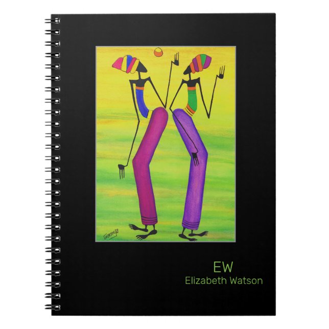 Wasserfarbe, Freude und Glück Notizblock (Vorderseite)