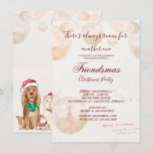 Wasserfarbe Friendsmas Weihnachtsfeierliche Party Einladung