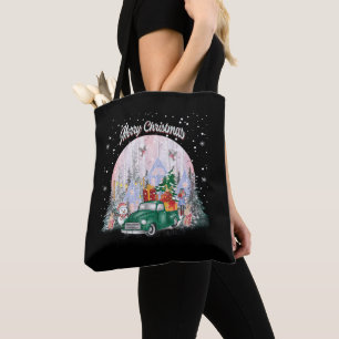 Wasserfarbe frohe Weihnachten, Auto der Geschenke Tasche