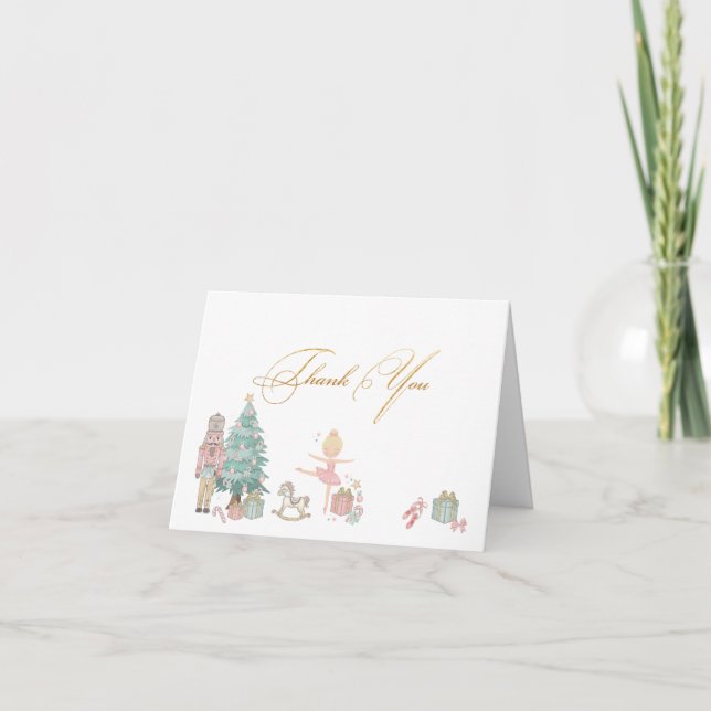 Wasserfarbe Frohe Weihnachtsnachtsnachtsnachtscrem Dankeskarte (Vorderseite)