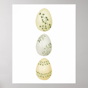 Wasserfarbe Frühling, Ostern Ei Wall Art Poster