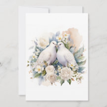 Wasserfarbe für die Hochzeitsweiße Taube