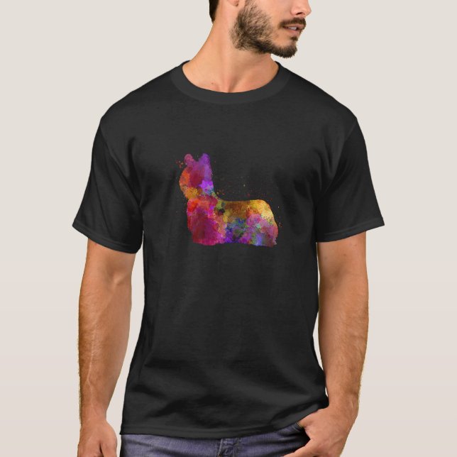 Wasserfarbe für Mama Liebe Hund T-Shirt (Vorderseite)