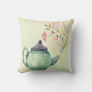 Wasserfarbe für Teekanne Kissen