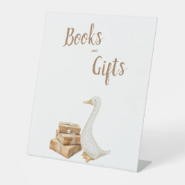 Wasserfarbe Gänse Kinderdusche Buch und Geschenke Sockelschild