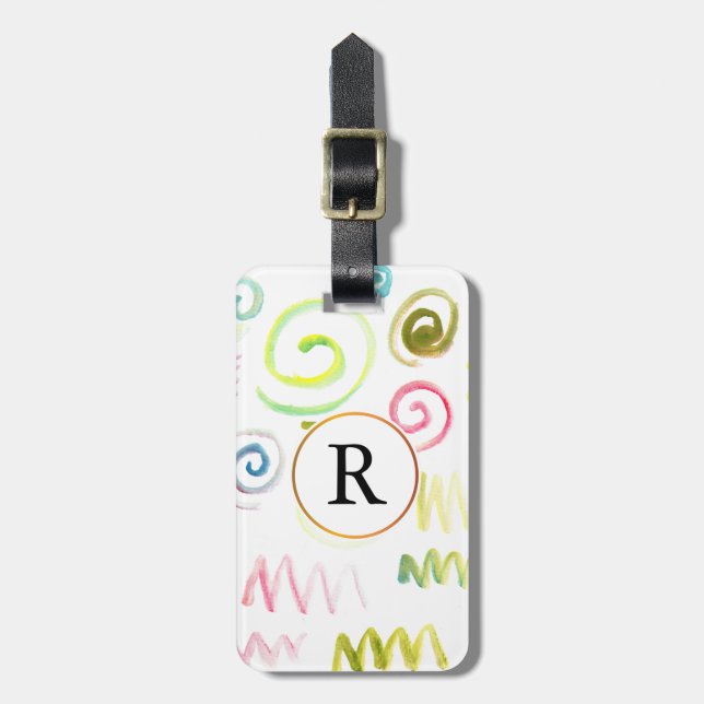 Wasserfarbe Gepäckanhänger (Vorderseite vertikal)