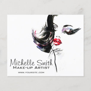 Wasserfarbe-Gesichts-Make-up-Artist-Branding Flyer