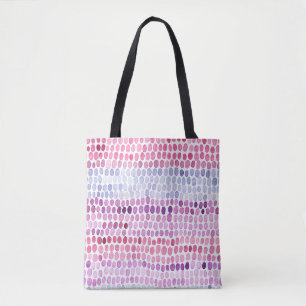 Wasserfarbe gestrichen: Rosa graue Polka Tasche