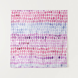 Wasserfarbe gestrichen: Rosa graue Polka Wandteppich