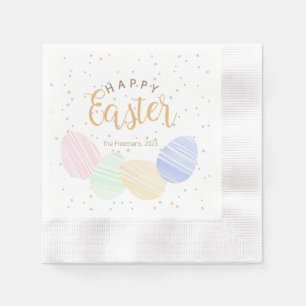Wasserfarbe glücklich Ostern Personalisiert Napkin Serviette