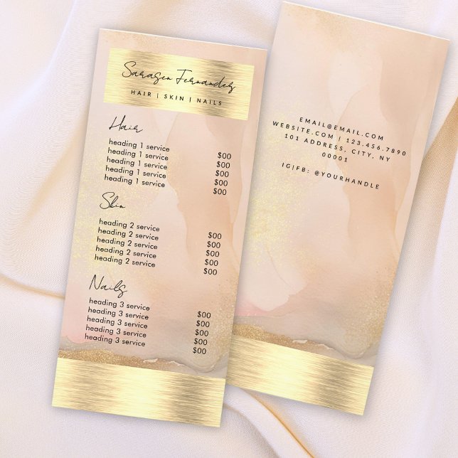 Wasserfarbe Goldfolie Preis Rosa Elegante Werbekarte (Von Creator hochgeladen)
