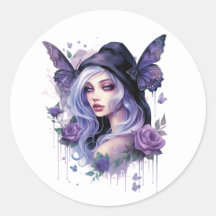 Wasserfarbe Gothic Dark Fairy