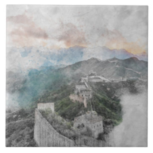 Wasserfarbe Große Wand der China Wanddekoration Fliese