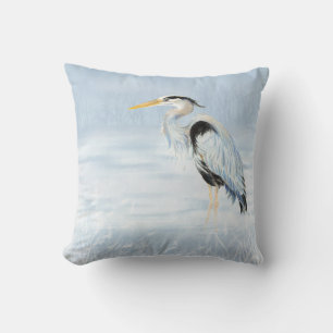 Wasserfarbe Grosses Blaues Hirn Vogelwelt Kissen