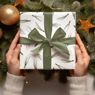 Wasserfarbe Grüne Tannenbaum Weihnachten Geschenkpapier