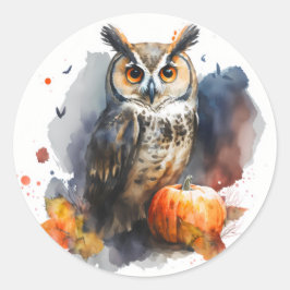 Wasserfarbe Halloween Runder Aufkleber