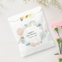 Wasserfarbe Heißluftballon Babydusche