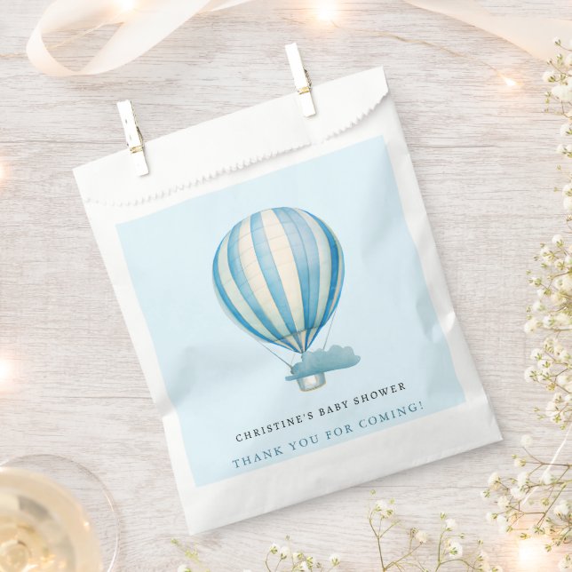 Wasserfarbe Heißluftballon Babydusche Geschenktütchen (Ausgeschnitten)