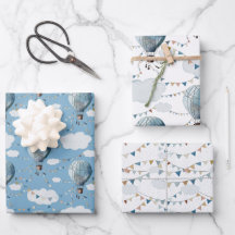 Wasserfarbe Heißluftballon //