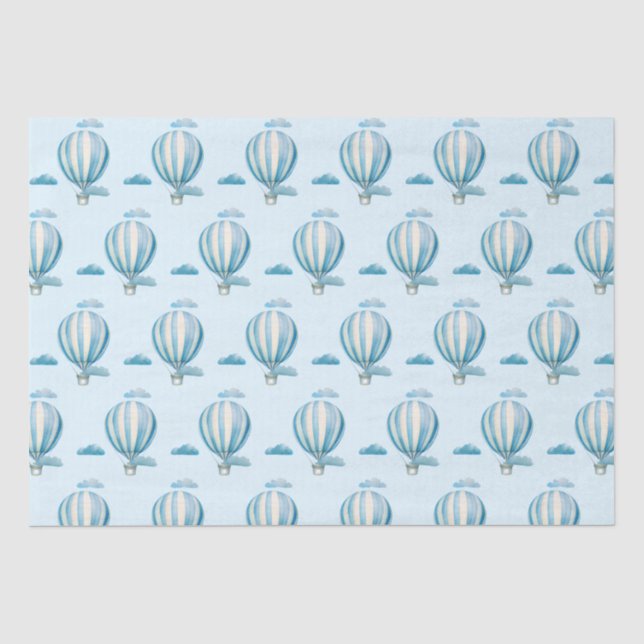 Wasserfarbe Heißluftballon Seidenpapier (Vorderseite)