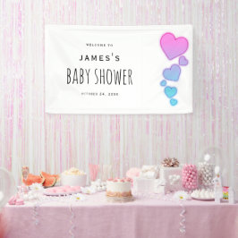 Wasserfarbe Herz Babydusche Schild