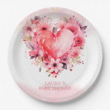 Wasserfarbe Herz Kleine Sweetheart Babydusche