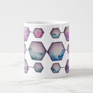 Wasserfarbe Hexagon Kunst - Spezialität Jumbo Tass Jumbo-Tasse