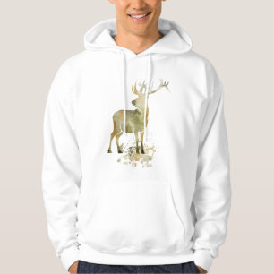 Wasserfarbe, Hirsch, Buck Art Personalisiert Hoodie