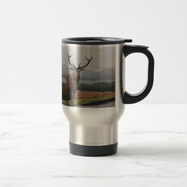 Wasserfarbe-Hirsch Reisebecher (Rechts)