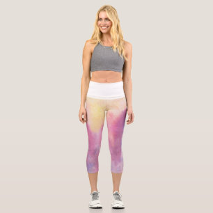 Wasserfarbe Hochwaisted Capris