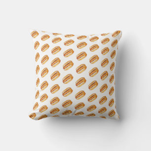 Wasserfarbe Hot Dog Muster Kissen Kissen - Fun GRI