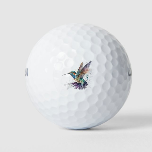 Wasserfarbe Hummingbird Golf Ball (Vorderseite)