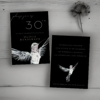 Wasserfarbe Hummingbird JEDE Einladung zum Geburts