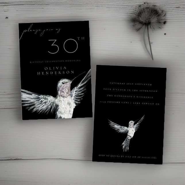 Wasserfarbe Hummingbird JEDE Einladung zum Geburts (Von Creator hochgeladen)