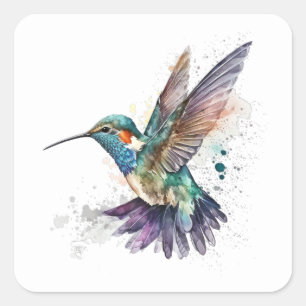 Wasserfarbe Hummingbird Stickers