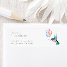 Wasserfarbe Hummingbird und Balloons
