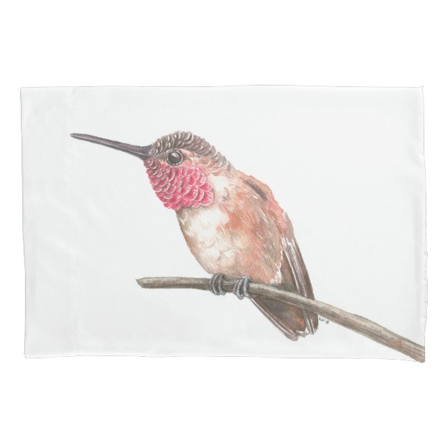 Wasserfarbe Hummingvogel Kissenbezug (Vorderseite)