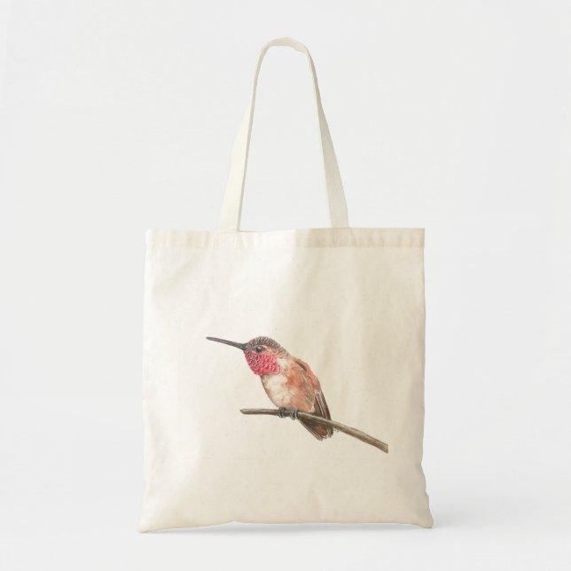 Wasserfarbe Hummingvogel Tragetasche (Vorne)