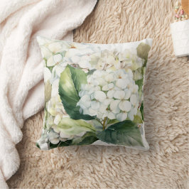 Wasserfarbe Hydrangea-Blume Kissen