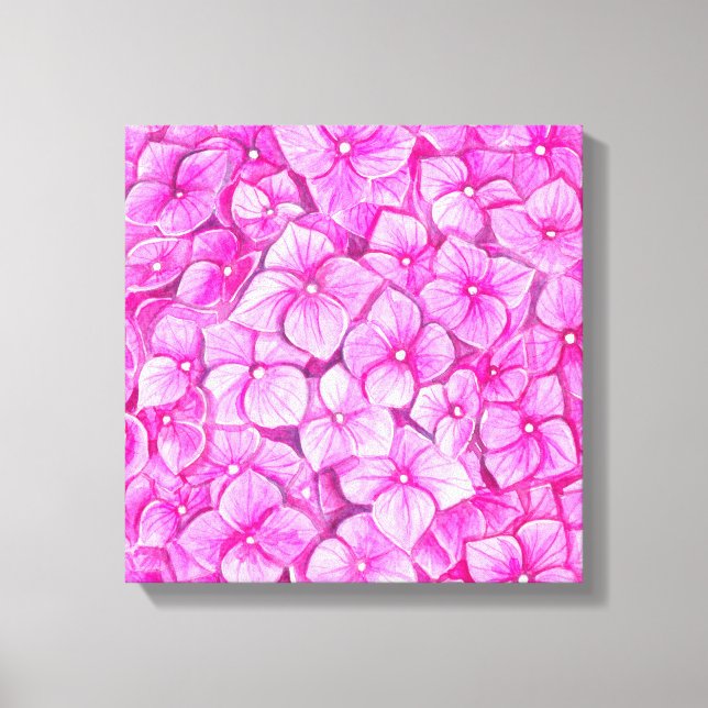 Wasserfarbe Hydrangea Leinwanddruck (Vorderseite)